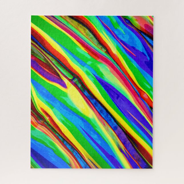 Puzzle Peinture arc-en-ciel Abstraite (Vertical)