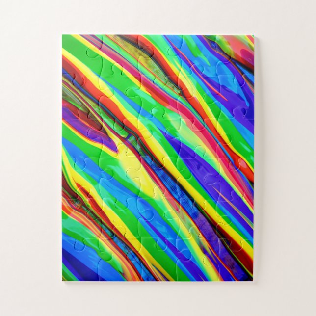 Puzzle Peinture arc-en-ciel Abstraite (Vertical)