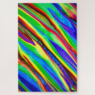 Puzzle Peinture arc-en-ciel Abstraite