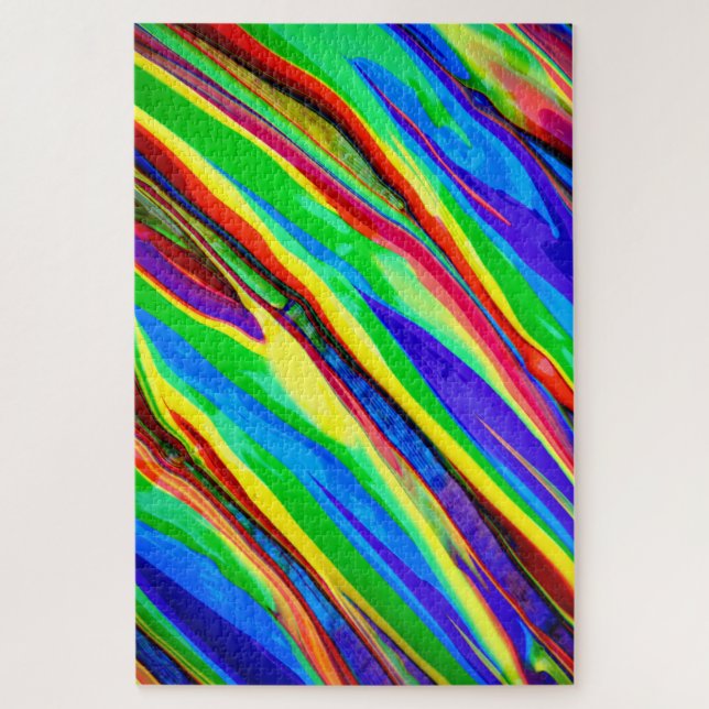 Puzzle Peinture arc-en-ciel Abstraite (Vertical)