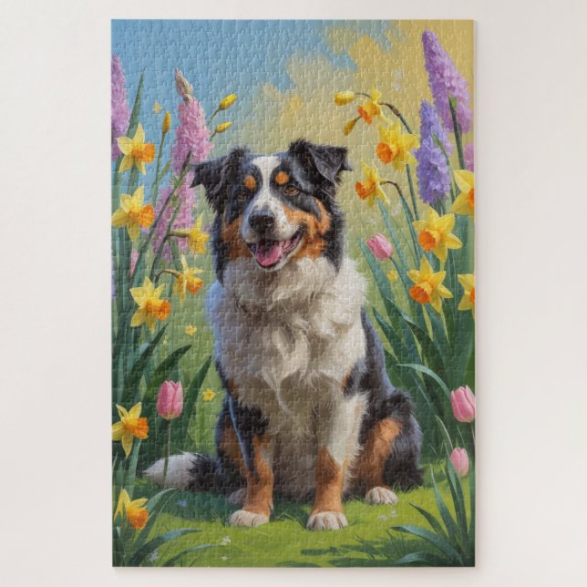 Puzzle Peinture australienne des fleurs de printemps de c (Vertical)
