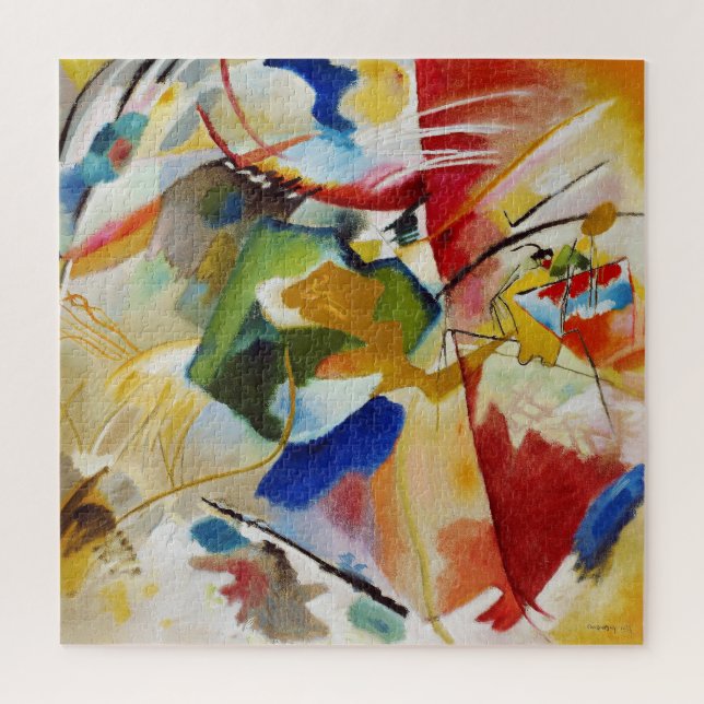 Puzzle Peinture avec Centre Vert par Wassily Kandinsky (Vertical)