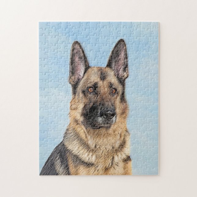 Puzzle Peinture berger allemande - jolie art original chi (Vertical)
