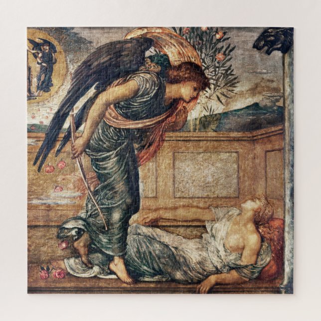 Puzzle Peinture Célèbre Cupidon et Psyché Pré-Raphaélite (Vertical)