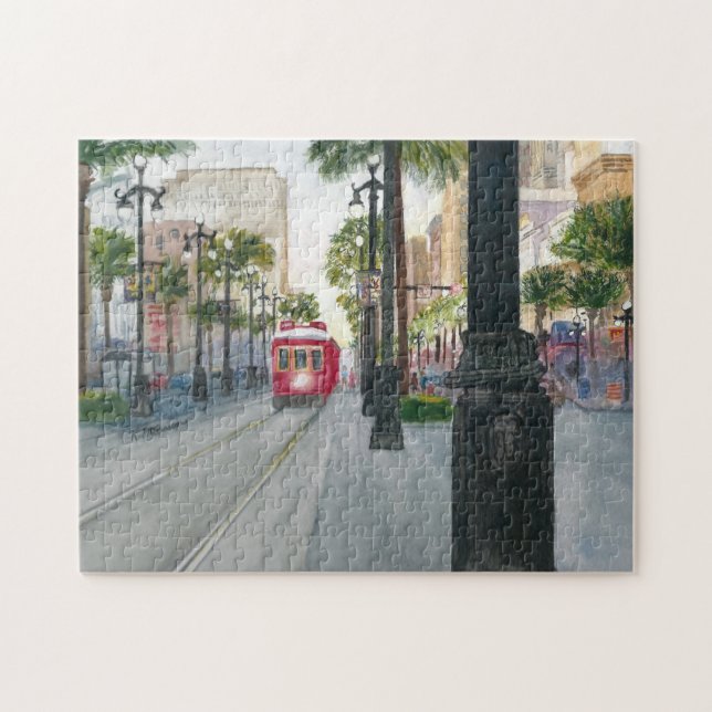 Puzzle Peinture d'aquarelle de la Nouvelle-Orléans (Horizontal)
