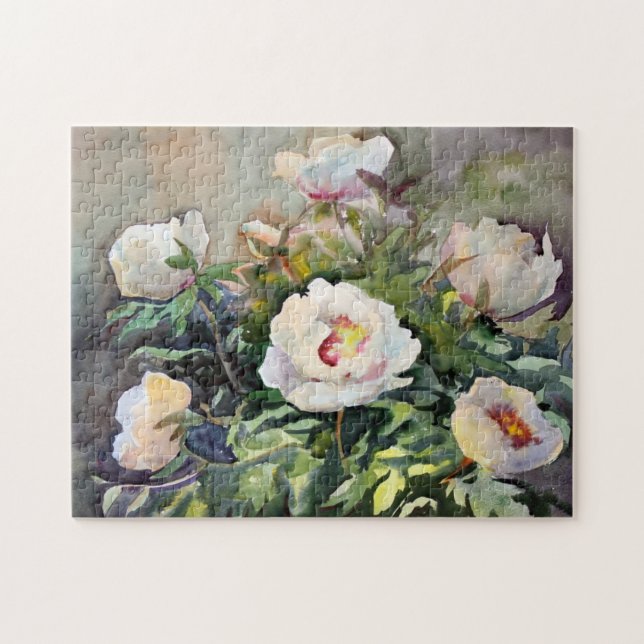 Puzzle Peinture d'aquarelle des belles fleurs (Horizontal)