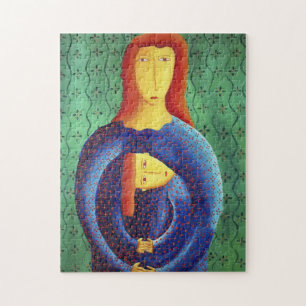 Puzzle Peinture d'art contemporain mère et fille