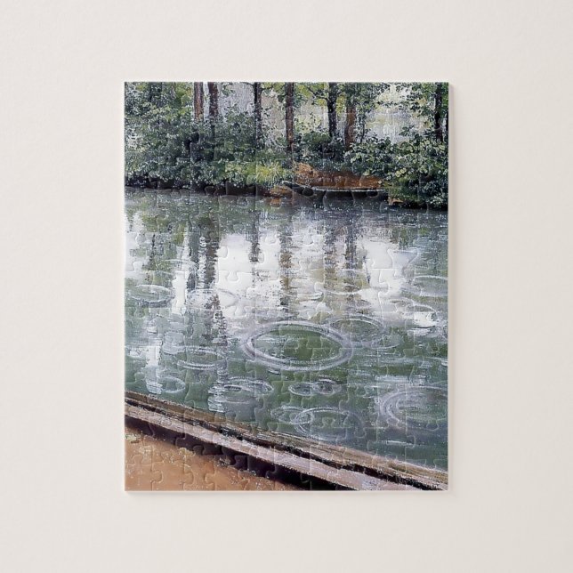 Puzzle Peinture de bateau de l'eau de pluie de rivière (Vertical)