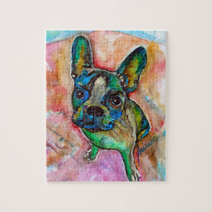PUZZLE PEINTURE DE BOULEDOGUE FRANÇAIS