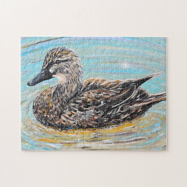 Puzzle Peinture de canard à colle féminin (Horizontal)