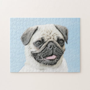 Puzzle Peinture de Carlin - Art Original Mignon de Chien