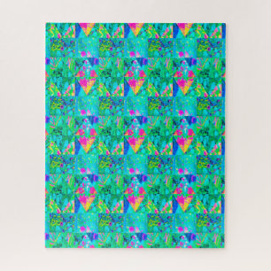 Puzzle Peinture de courtepoint de jardin avec Hydrangea e