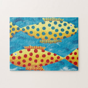 Puzzle Peinture de deux poissons tachetés