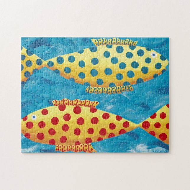 Puzzle Peinture de deux poissons tachetés (Horizontal)