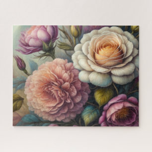 Puzzle Peinture de Fleurs Gras