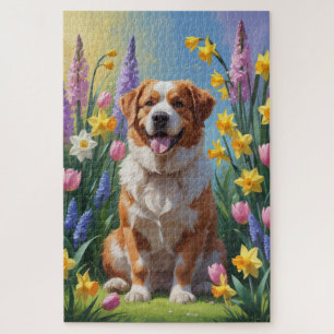 Puzzle Peinture de fleurs printanières de Grand Bouvier S