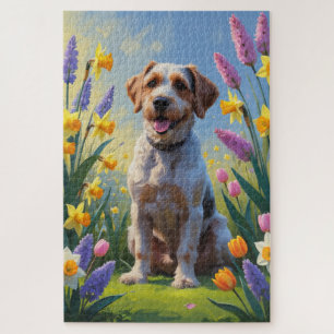 Puzzle Peinture de fleurs printanières de Griffon pointan