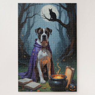 Puzzle Peinture de Halloween fantaisiste de chien Cane Co