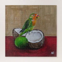 Peinture de la fête tropicale de l'inséparable par