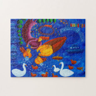 Puzzle Peinture de l'Alimentation des Canards