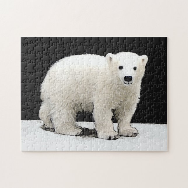 Puzzle Peinture de l'ours polaire - Art original de la fa (Horizontal)