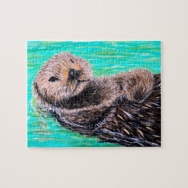 Puzzle Peinture de loutre de mer (Horizontal)