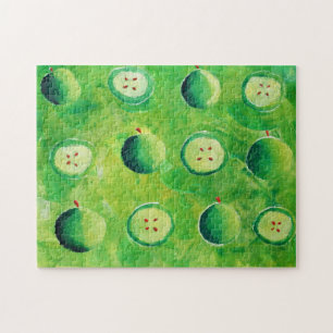Puzzle Peinture de moitiés de pomme