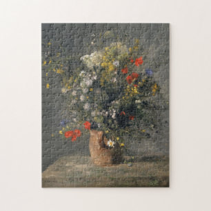 Puzzle Peinture de Pierre Auguste Renoir, fleurs dans un