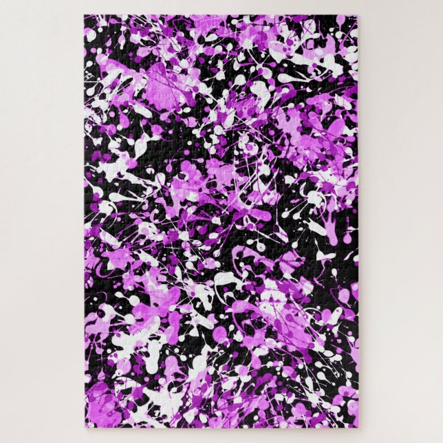 Puzzle Peinture de plaque dans l'orchidée (Vertical)