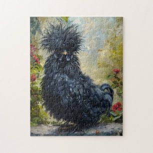 Puzzle Peinture de poulet noir en Silkie