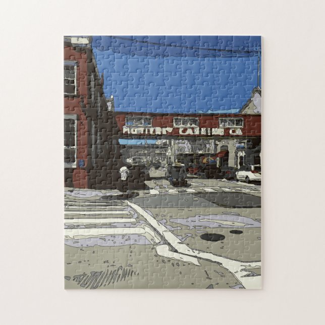 Puzzle Peinture de rangée de fabrique de conserves de (Vertical)