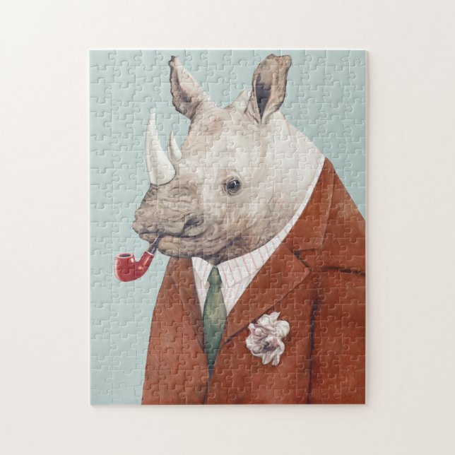 Puzzle Peinture de rhinocéros (Vertical)