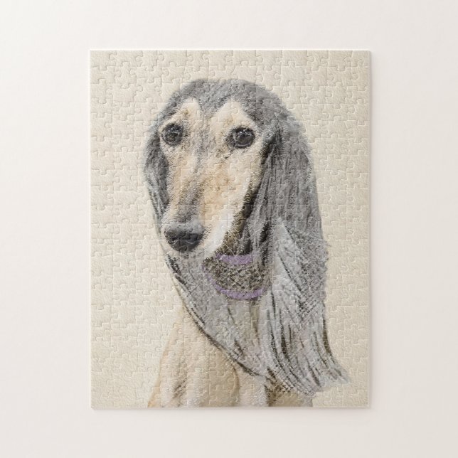 Puzzle Peinture de Saluki (Faune) - Cute Original Chien A (Vertical)