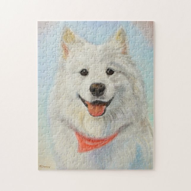 Puzzle Peinture de Samoyed (Vertical)