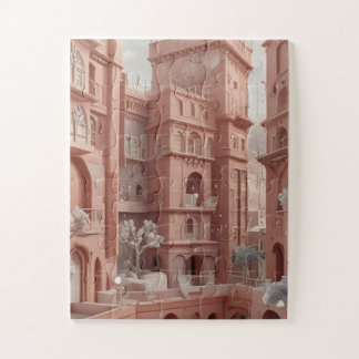 Puzzle Peinture de Sana'a Dreamscape Ai de rose