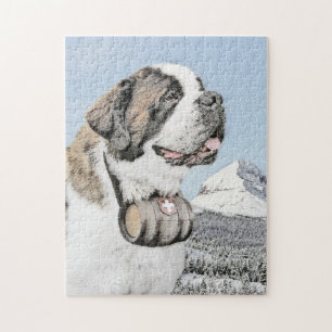 Puzzle Peinture de St Bernard - art original mignon de