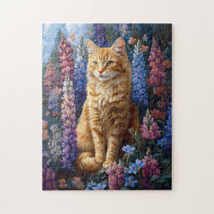 Puzzle Peinture de terrain de chats de gingembre