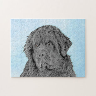 Puzzle Peinture de Terre-Neuve - Cute Original Chien Art