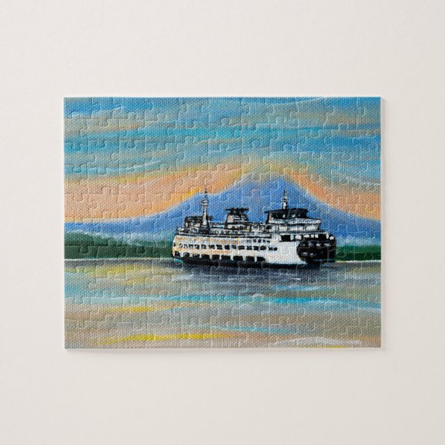 Puzzle Peinture de traversier Sunrise (Horizontal)