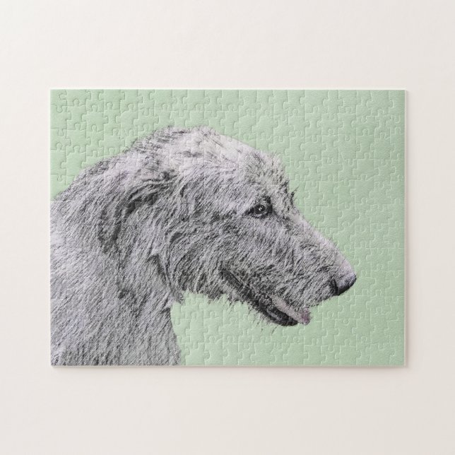 Puzzle Peinture de Wolfhound irlandais - Joli art origina (Horizontal)