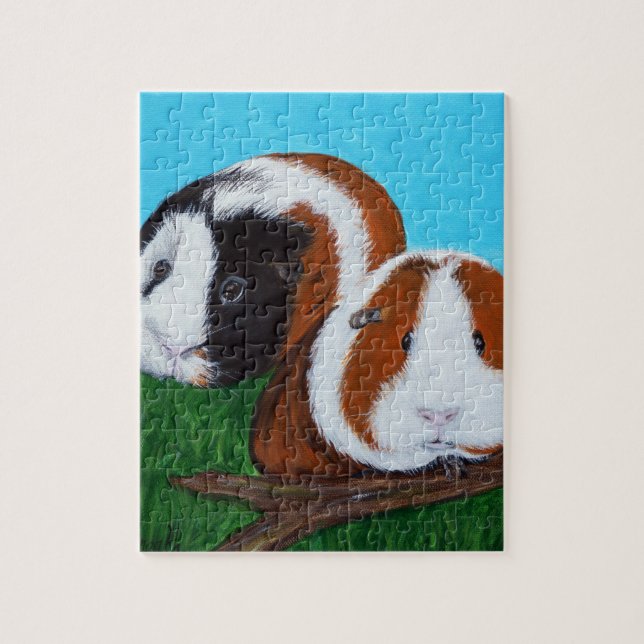Puzzle Peinture des cochons de Guinée (Vertical)