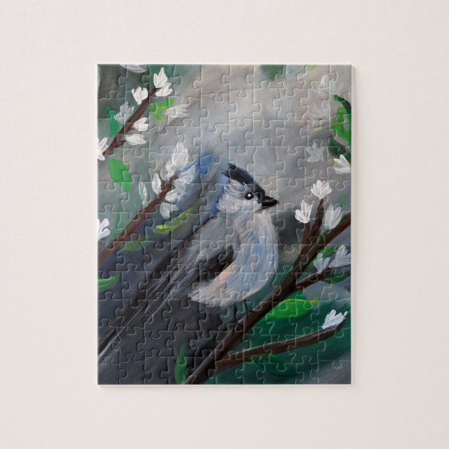 Puzzle Peinture d'oiseaux de printemps (Vertical)
