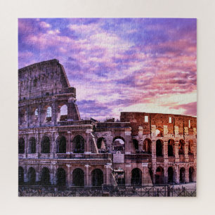 Puzzle Peinture du Colisée à Rome au coucher du soleil Ji