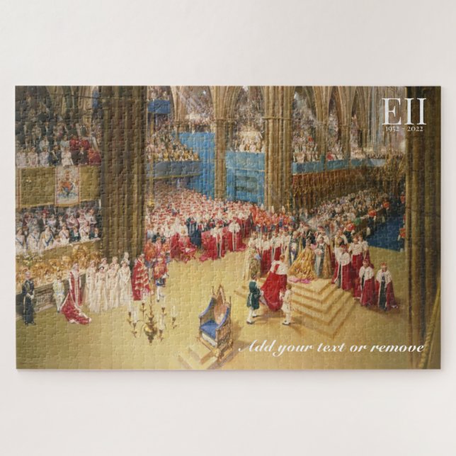 Puzzle Peinture du couronnement de la reine Elizabeth II, (Horizontal)