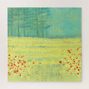 Puzzle Peinture du paysage de prairie