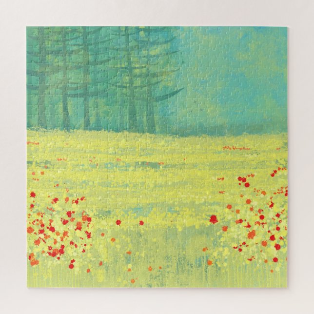 Puzzle Peinture du paysage de prairie (Vertical)