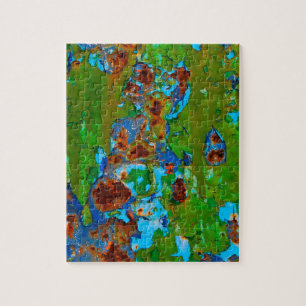 Puzzle Peinture en métal rustique Peeling Grunge Vintage