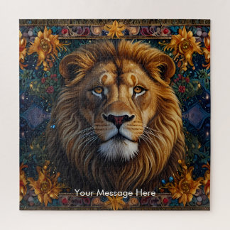 Puzzle Peinture fantastique de lion en couleur Art animal