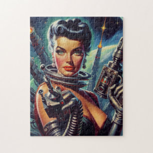 Puzzle Peinture féminine rétro Sci-Fi