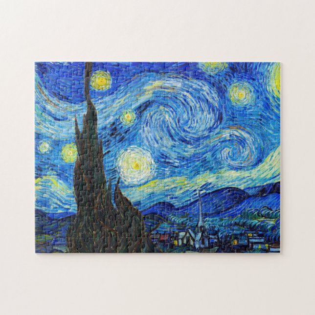Puzzle Peinture fraîche de Vincent van Gogh de nuit (Horizontal)